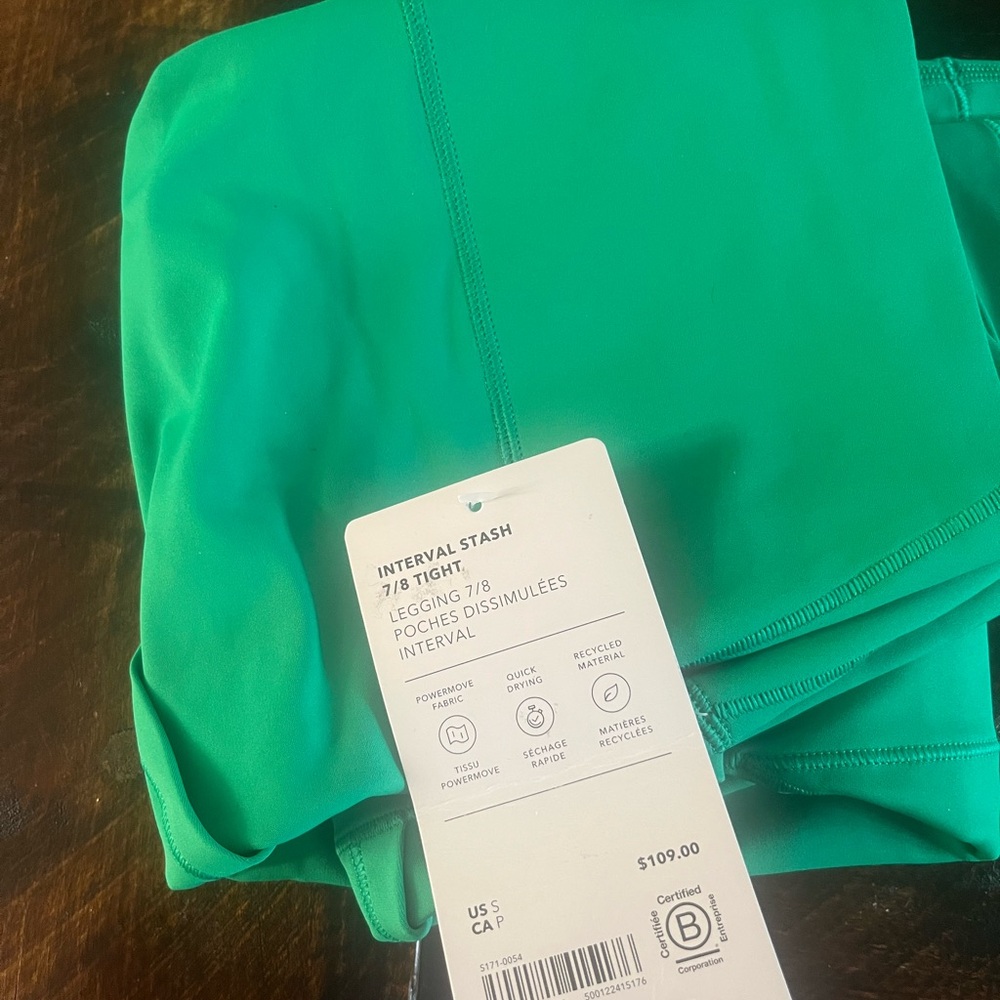 NWT Athleta Vibrant Green Leggings